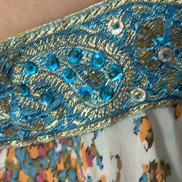 Y2K Nicole Miller Vintage Silk Dress Paisley Chiffon Lined Spaghetti Straps 2000 - Picture 12 of 15